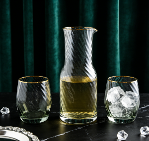 Sprayed Color +Gold Rim Glassware In CHINESE Distributor