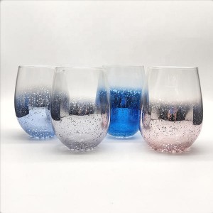Machine-Made Electroplated Glass Tumbler