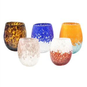 Cocinaware Confetti Stemless Wine Glasses Set