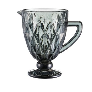 Machine Pressed Vintage Black Glassware Set