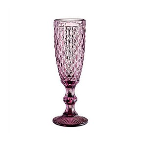 Pink Vintage Pattern Embossed Lead-free Glassware Set