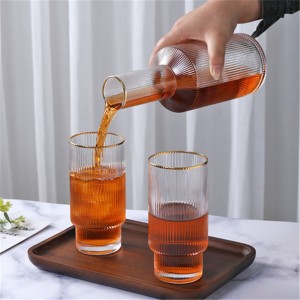 Gentle Ribbed Glass Carafe Set