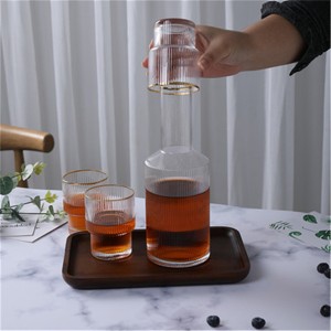 Gentle Ribbed Glass Carafe Set