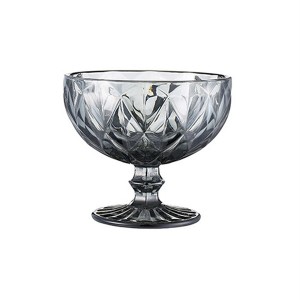 Machine Pressed Vintage Black Glassware Set