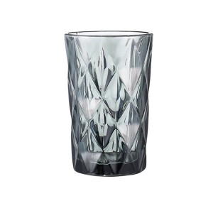 Machine Pressed Vintage Black Glassware Set