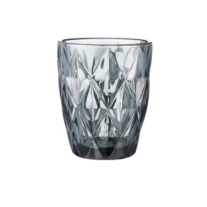 Machine Pressed Vintage Black Glassware Set