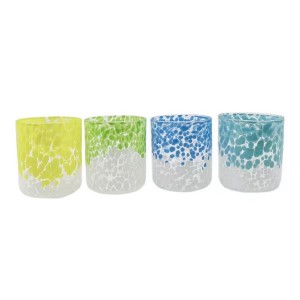 Multi Colored Spotted Glass Tumblers