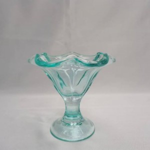 Glass Ice Cream Cup Dessert Holder Machine Made