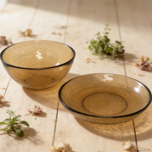 Glass Charger Plate and Salad Bowl Sets Supplier