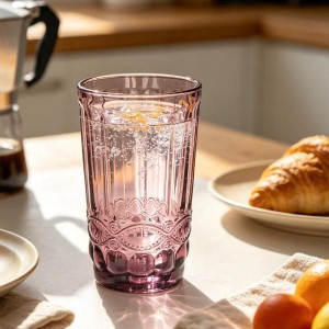 Machine Made Multi Colored Glass Cup