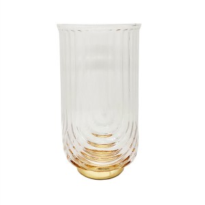 Gatsby Gold Footed Glass Cocktail Carafe & Drinking Glasses
