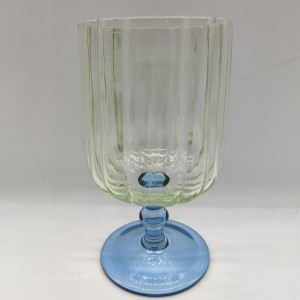 Elegant Light Green Glass Goblet For Parties and Home Bar Display