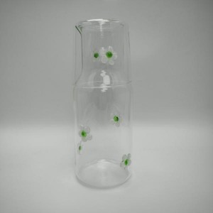 Daisy Flower Glass Carafe and Tumbler Set | Glasswaretalk