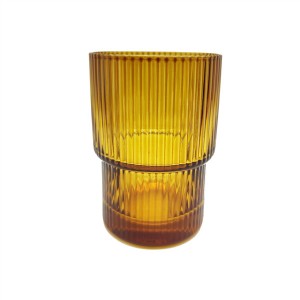 Ribbed Drinking Glass For Houseware