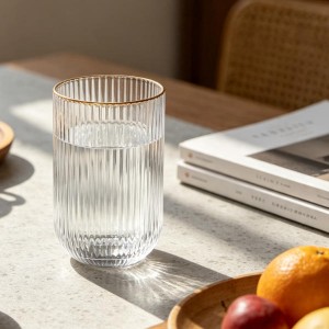 OEM Gold Rim Glass Tumbler Custom – Professional Glassware Manufacturer in China