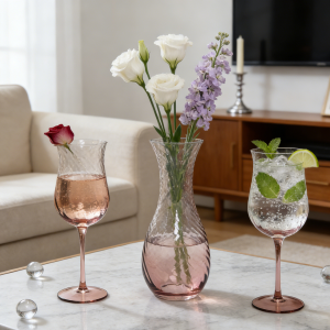 Swirl Carafe and Wine Glass Collection; Tabletop Manufacturer