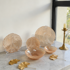 Sprayed Color Glass Plate And Bowl Made In China