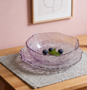 Glass Charger Plate and Salad Bowl Sets
