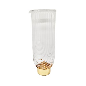 Gatsby Gold Footed Glass Cocktail Carafe & Drinking Glasses