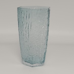 Ice Textured Blue Drinking Glass – For Iced Coffee, Water & Beverages | Glasswaretalk