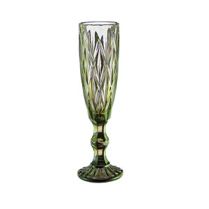 Machine Pressed Novelty Decorative Green Glassware Set