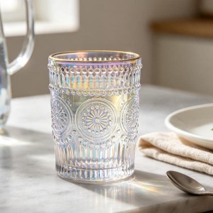 Rainbow Ion-plated Glass Tumbler – for Home Use