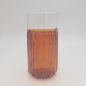 Spray-colored borosilicate tumbler