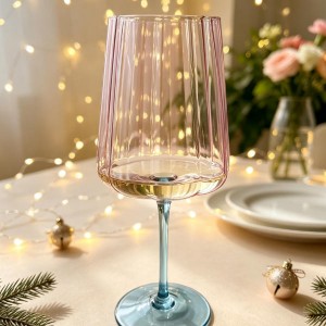 Elegant Pink Wine Goblet For Romantic Dinner/ Table Decoration