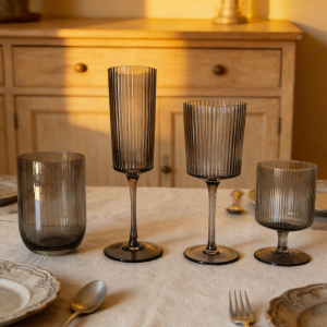 Ribbed Vertical Drinking Manufacturer & Supplier Glasses