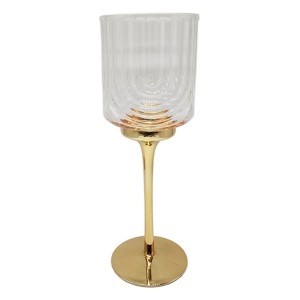 Gatsby Gold Footed Glass Cocktail Carafe & Drinking Glasses