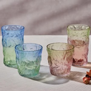 Gradient Color Painting Glass Tumbler — Machine Made