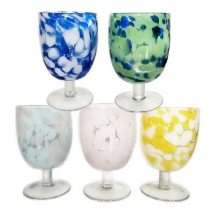 TAG Multi Colored Confetti Wine Goblets