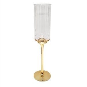 Gatsby Gold Footed Glass Cocktail Carafe & Drinking Glasses