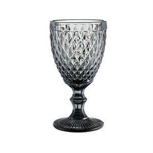 Smoke Grey Machine Pressed Relief Thickened Glassware Set