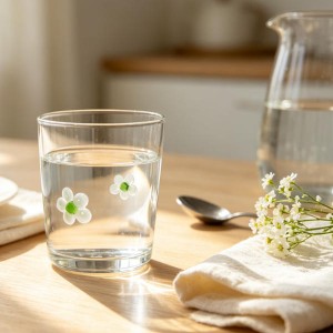 Heat-Resistant Glass Tumbler with Icon