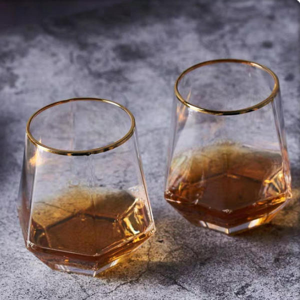 Glass Tumbler – Gold Decorated Glassware/ Drinkware Featured Image
