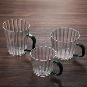Wholesale Nordic Style Ribbed Borosilicate Glass Mug with Handle | Glasswaretalk