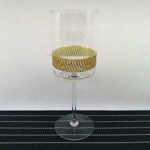 Lead-free Crystal Wine Glasses With Rhinestones