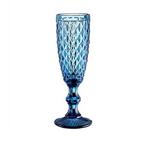 Blue Pressed Decorative Glassware Set for Drinking