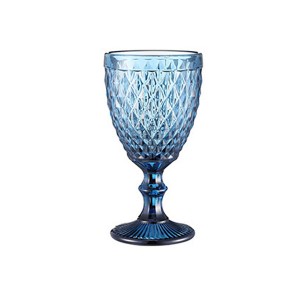 Blue Pressed Decorative Glassware Set for Drinking