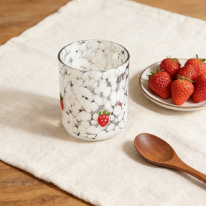 Various tumblers with different patterns confetti & ** icon glass