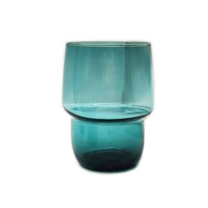 New Cyan Stackable Shape Solid Color  Glass Sets