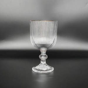 Clear +Gold Rim Machine Made Glassware Manufacturer