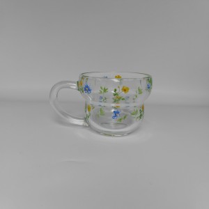 Vintage Durable Heat Resistant Clear Glass Bowls And Mugs