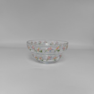 Vintage Durable Heat Resistant Clear Glass Bowls And Mugs