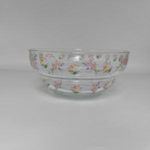 Vintage Durable Heat Resistant Clear Glass Bowls And Mugs