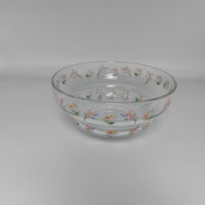 Vintage Durable Heat Resistant Clear Glass Bowls And Mugs