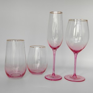 pink drinkware set for fresh flavor
