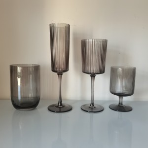 Ribbed Vertical Drinking Manufacturer & Supplier Glasses