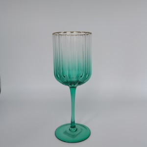 Spray Color Glass+Gold Rim Set Manufacturers